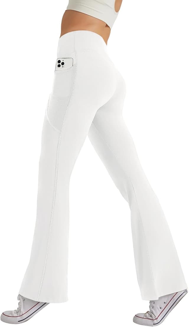 Detalle de Pantalon de yoga femme Glacspyg Yoga à poches, taille haute, jogging stretch