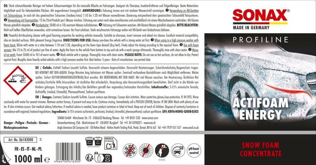 Thumbnail 1 de SONAX PROFILINE ActiFoam Energy 1 Liter đź§˝