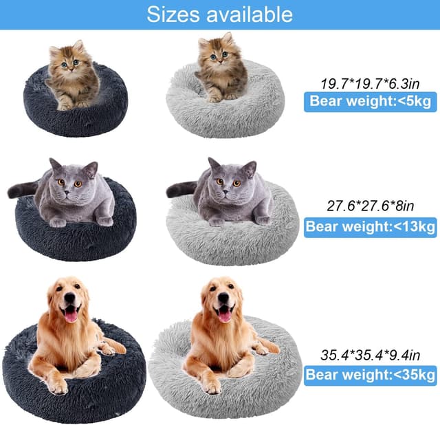 Detalle de UUEMB calming dog bed 90cm extra large