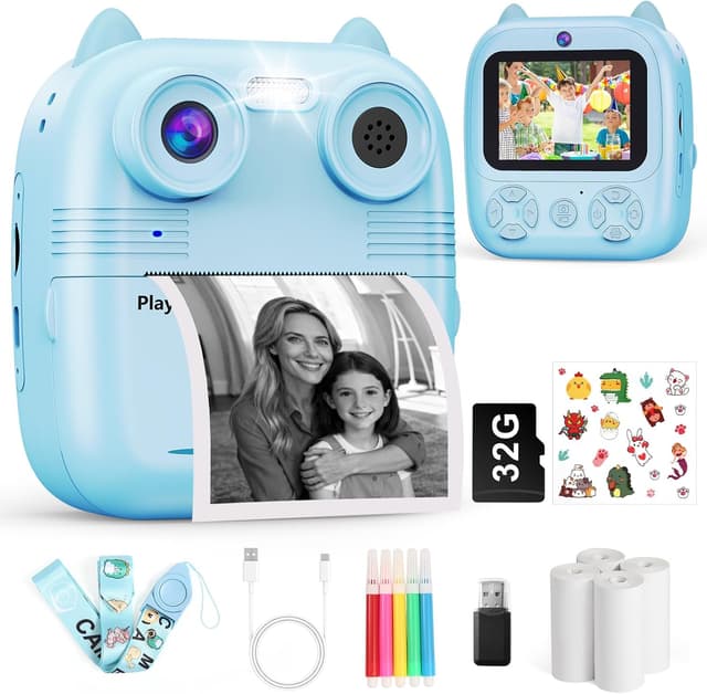 Detalle de Macchina fotografica Bambini istantanea 48MP Dual-Camera con stampa 4 rulli e schermo IPS 2,4
