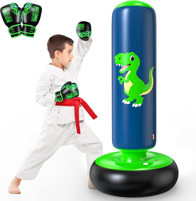 Detalle de QPAU 48 Inch Inflatable Punching Bag for Kids 🥊