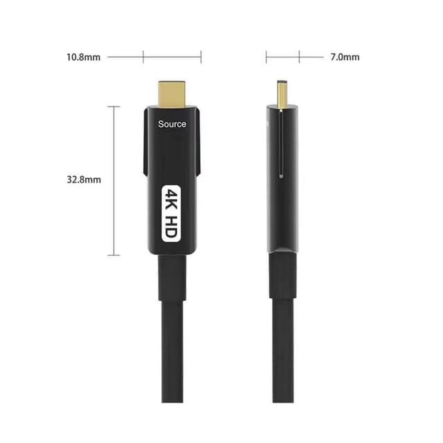 Detalle de HDMI fibre cable 15M 4K 60Hz by YIWENTEC