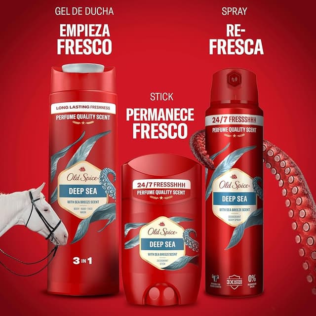 Thumbnail 3 de Old Spice Deep Sea 3 en 1 Gel de Ducha y Champú 2x1000ml 🌊