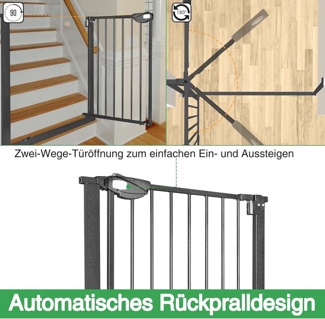 Thumbnail 6 de UISEBRT Treppenschutzgitter Tür 75 bis 85 cm