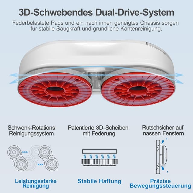 Detalle 2 de HUTT S55 Pro Fensterputzroboter mit 3D-Pads