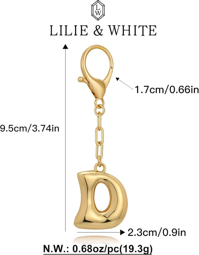 Thumbnail 5 de LILIE&WHITE D Gold Letter Keychain