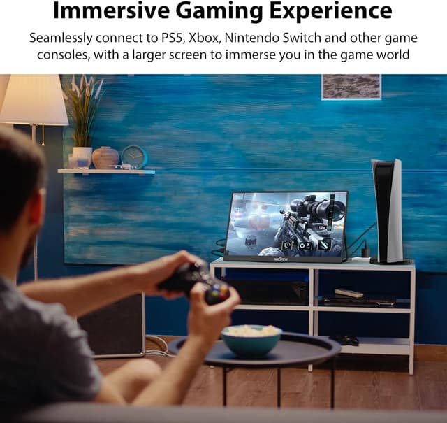 Thumbnail 6 de InnoView 18.5-inch Portable Monitor (100Hz, 1080p FHD, IPS, 120% sRGB) for USB-C & HDMI Laptops, Mac, and Consoles