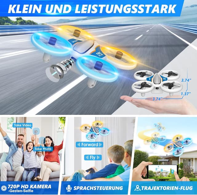 Detalle 2 de Mini Drone 1080P HD per bambini