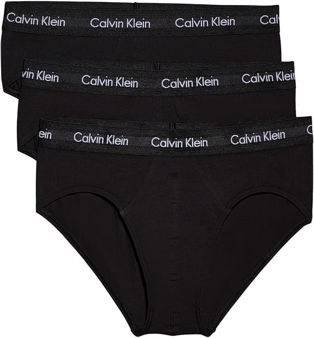 Imagen de Calvin Klein Pack 3 Hip Briefs Hombre Algodón 🩲 Negra S en OfertitasTOP
