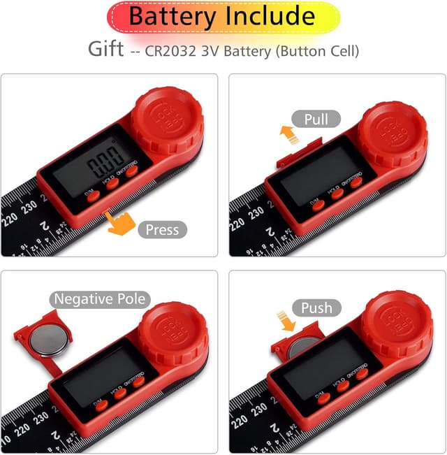 Detalle 1 de 2-in-1 digitaler Winkelmesser Aweohtle 600 mm