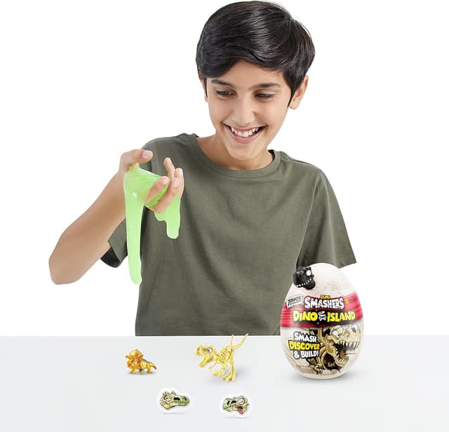 Detalle de Smashers Dino-Insel Nano-Ei im 3er-Pack – Dino-Spiel zum Zertrümmern, Bauen und Sammeln