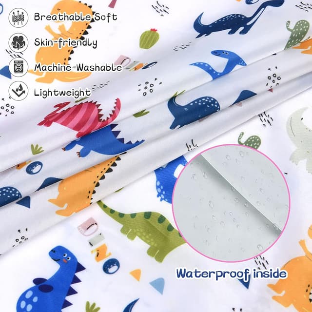 Detalle de Baby Ärmellätzchen mit Dinosaurier 96 x 80 cm