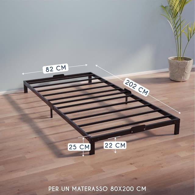 Thumbnail 1 de Dreamzie Letto Singolo 80x200 cm Metallo 25 cm
