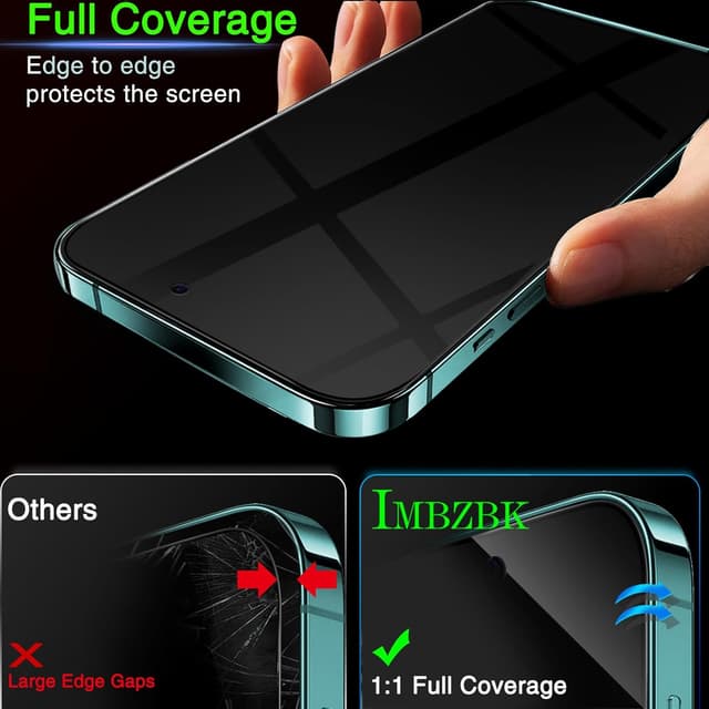 Detalle 2 de IMBZBK privacy per iPhone 16, vetro 3 pezzi