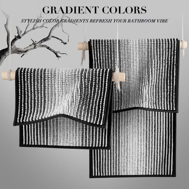 Thumbnail 3 de BSICPRO Bathroom Rugs 2-Piece Set 20x32 📐