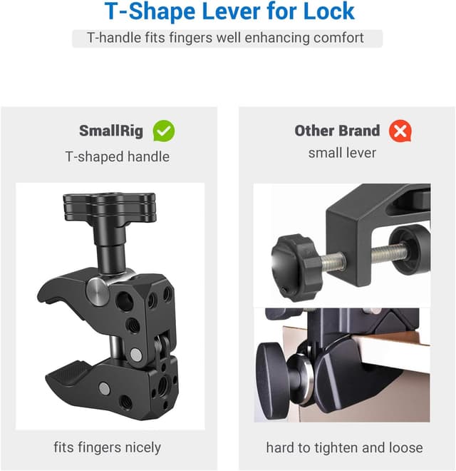 Detalle 2 de SMALLRIG Super Clamp 2220 : bras magique pour accessoires caméra