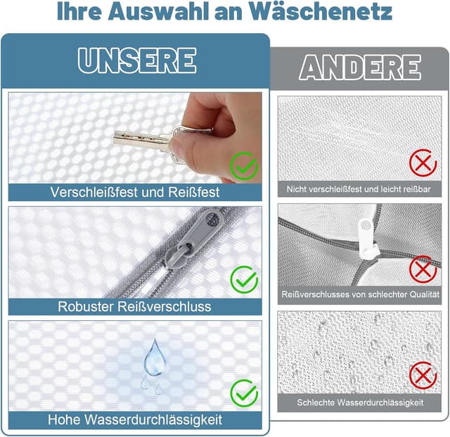 Thumbnail 5 de Dntorx Wäschesäcke mit Wabenstruktur 6er Set