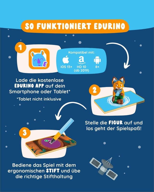 Detalle 2 de Edurino 3-in-1 Starterset Lernspiele ab 4 Jahren