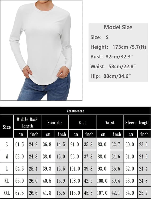 Detalle 2 de T-shirt manches longues femme Wayleb, S-XXL