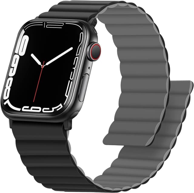 Detalle de Anlinser Magnetic Bands for Apple Watch 49/46/45/44/42/41/40/38mm (Reversible Double-Side Silicone Strap)