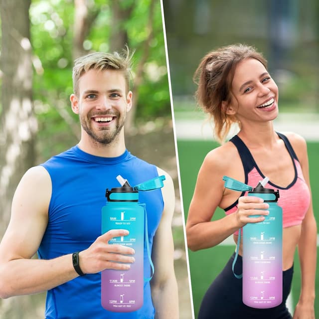 Detalle 2 de Motswedi borraccia 1500 ml motivazionale senza BPA con cannuccia