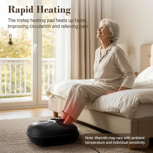 Detalle de CuPiLo Foot Massager with Heat, 5 Compression Levels & Vibration (FSA/HSA eligible)