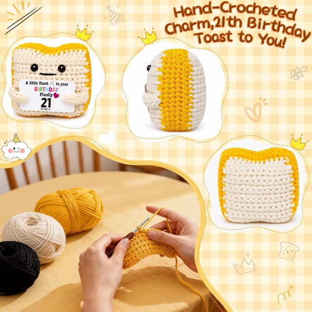 Thumbnail 3 de Ovrrcame Finally 21" Crochet Toast Keepsake 21