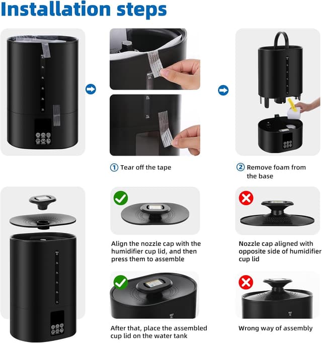 Detalle 2 de 6L Humidifier for Large Room ๐