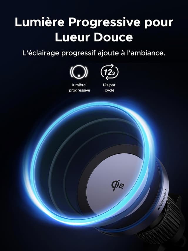 Thumbnail 5 de UGREEN MagFlow 15W Support voiture