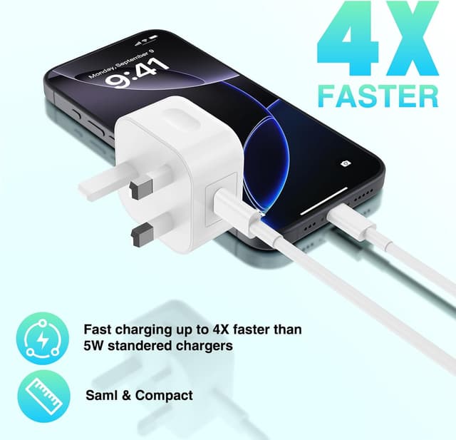 Detalle 2 de 2Pack USB C Charger 20W for iPhone