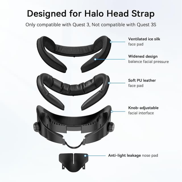 Detalle 2 de AMVR FC4A Facial Interface for Quest 3 Halo Head Strap