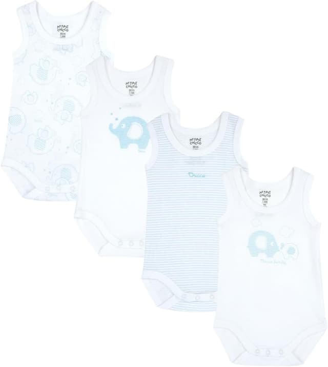 Detalle de Bodies bébé garçon Chicco lot de 4