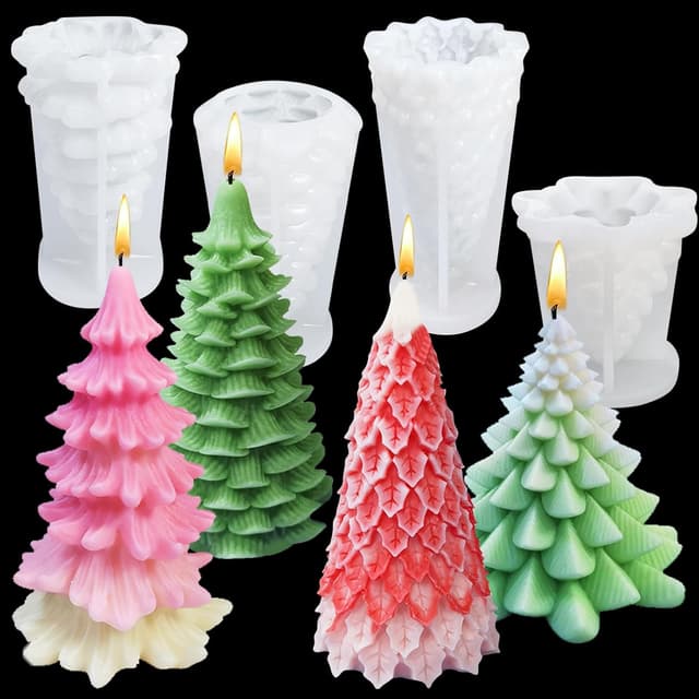 Detalle de Moule à bougie Noël 4 pièces 🎄