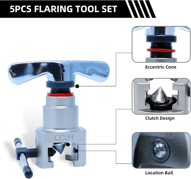 Detalle 2 de CCLIFE Outil d'évasement 45° 7 tailles 🛠