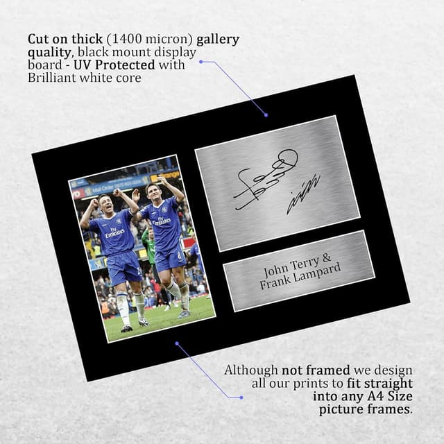 Thumbnail 2 de HWC Trading A4 John Terry & Frank Lampard signed print