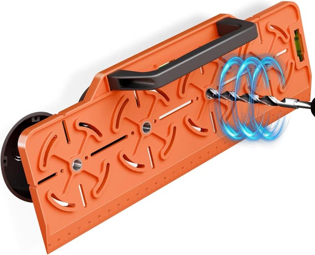 Detalle de Plantilla de perforación para enchufe 71 mm con regla 30 cm