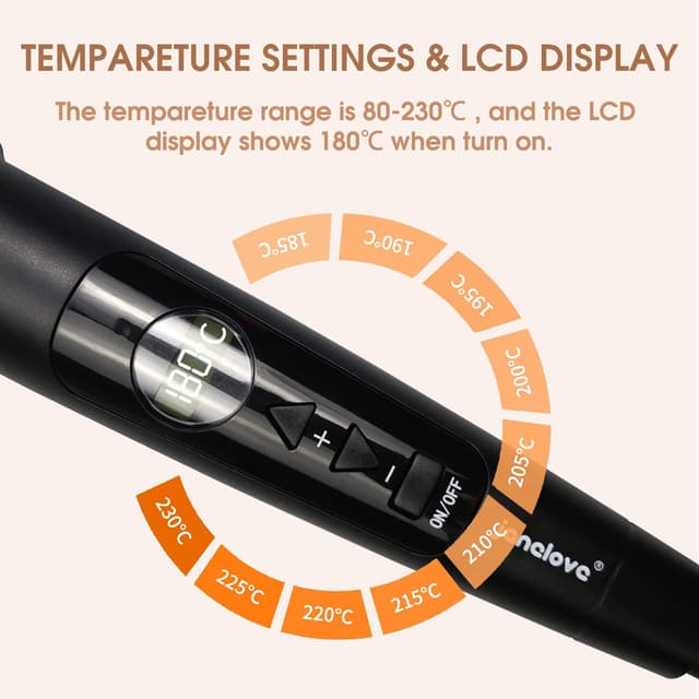 Detalle de janelove Hair Curler 6-in-1 curling wand set 🎀