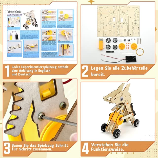 Detalle de FEMBW Kit de construction enfant STEM 6-en-1 Robot (6PCS) : expériences scientifiques pour 8 à 14 ans
