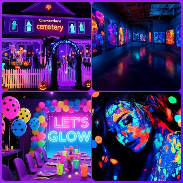 Thumbnail 5 de T-SUN 100W LED Black Light Flood Light for Glow Parties