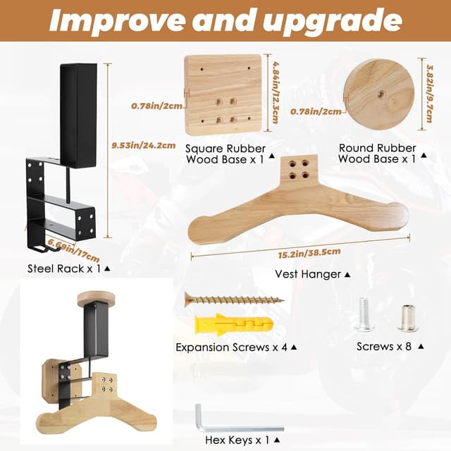 Thumbnail 5 de MIDINGCHAI Support Casque Moto 40 kg