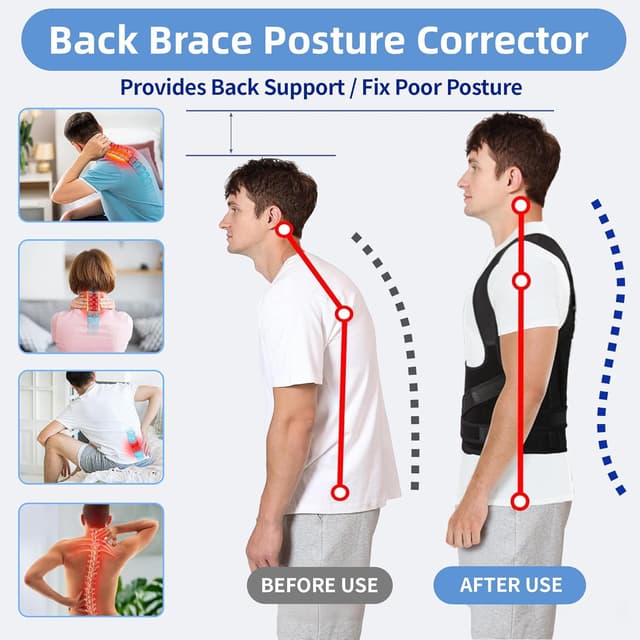 Thumbnail 6 de 8 Magnete Rücken Geradehalter Haltungskorrektur 🧍
