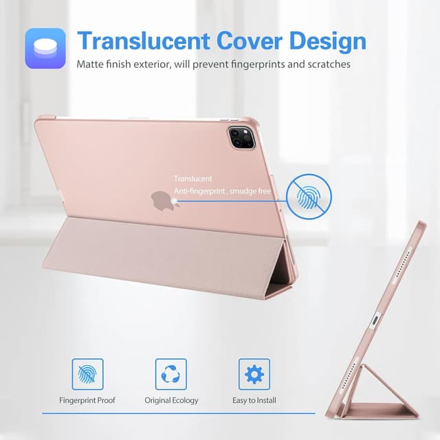 Detalle de ProCase Schutzhülle für 12,9" iPad Pro (6./5./4./3. Gen, 2022–2018) – Smart Case Cover, leicht und dünn (Rosa)