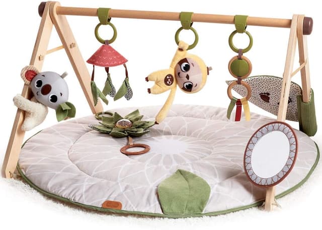Detalle de Tiny Love Luxe Developmental Gymini wooden baby play gym with music (0+ months) in boho chic style