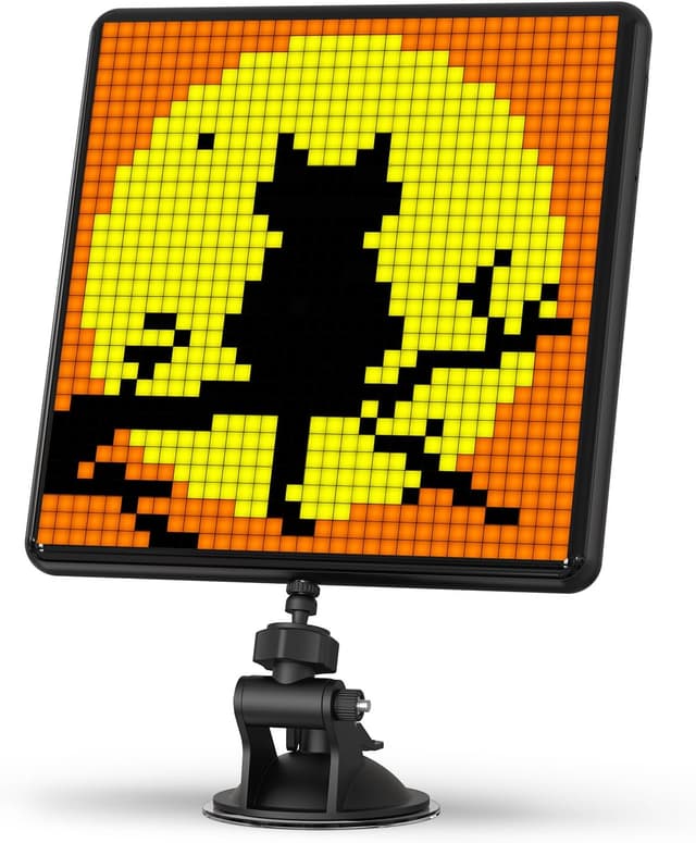 Detalle de Divoom Pixoo-Max digitaler Bilderrahmen 32 x 32 (Pixel Art LED Display) mit Bluetooth – Schwarz