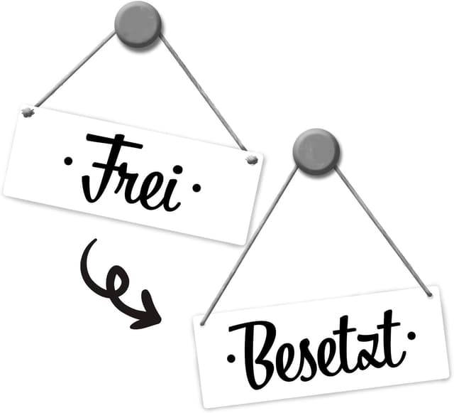 Detalle 2 de Wendeschild Toilette Besetzt/Frei 7,5 x 20 cm