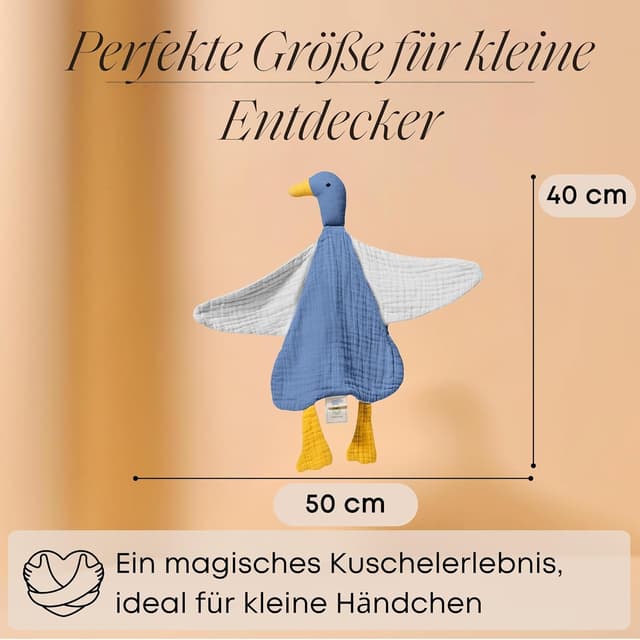 Thumbnail 5 de Mababu Schmusetuch Baby Musselin Ente 4-lagig