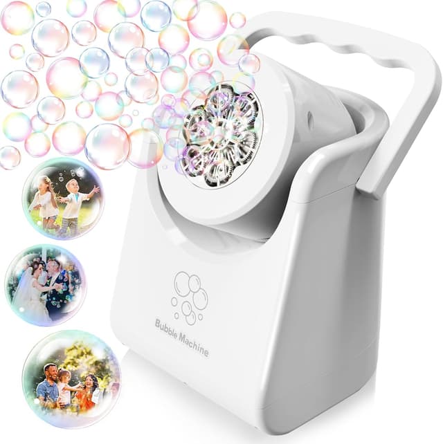 Thumbnail 6 de Automatic Bubble Blower for Kids (Rechargeable, 90°/360°) – White