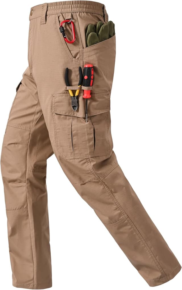 Thumbnail 6 de CNBQDD Men’s Ripstop Waterproof Cargo Work Pants with 7 Pockets (Tactical Hiking Style)