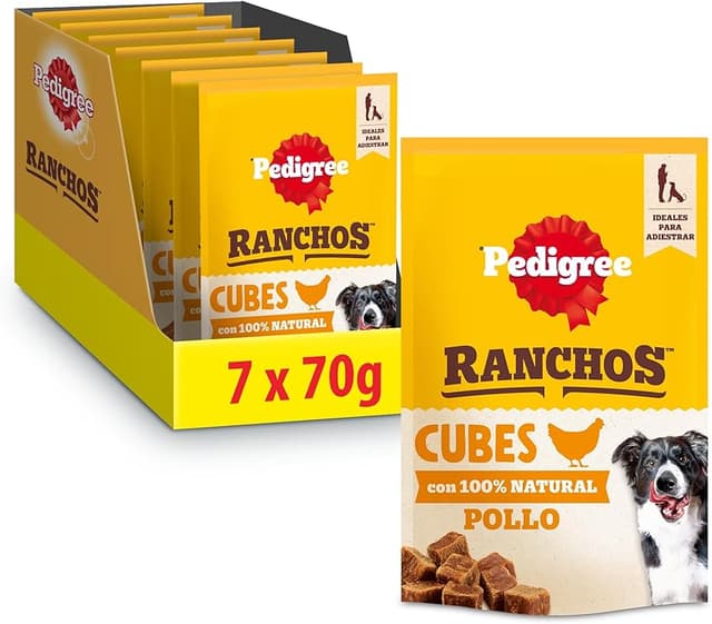 Thumbnail 4 de Pedigree Ranchos Cubes Beef Snack perro 7 x 70 g
