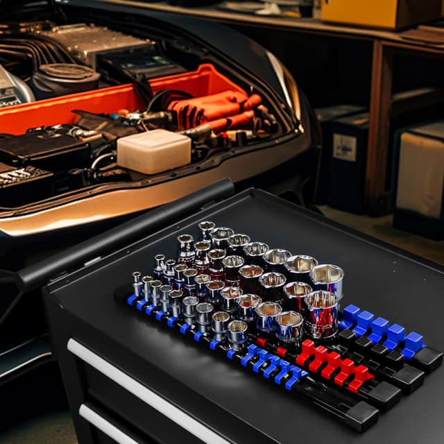 Thumbnail 6 de AMM 9-Piece Socket Organizer 3 Drives